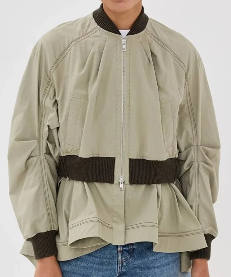 Angela Bassett 9-1-1 Tv Series Athena Grant Peplum Cotton Bomber Jacket