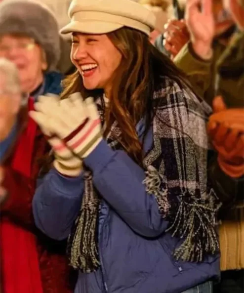 Anna Zhang A Cherry Pie Christmas Blue Jacket For Sale