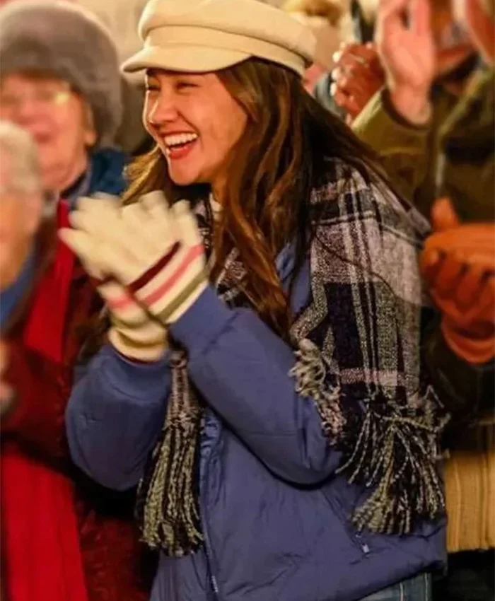 Anna Zhang A Cherry Pie Christmas Blue Jacket For Sale