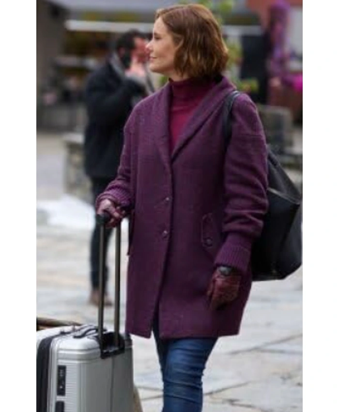 Ashley Williams An Alpine Holiday Purple Coat