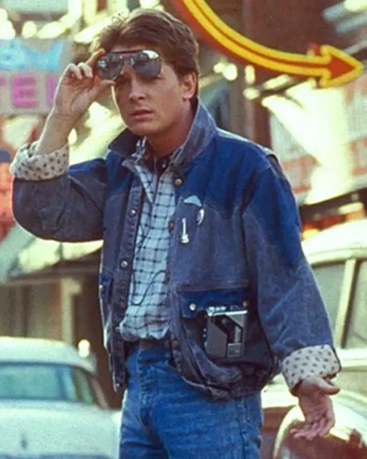 Back to The Future Blue Marty Mcfly Jean Jacket