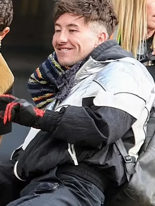 Barry Keoghan Crime 101 2026 Ormon Black and Silver Jacket