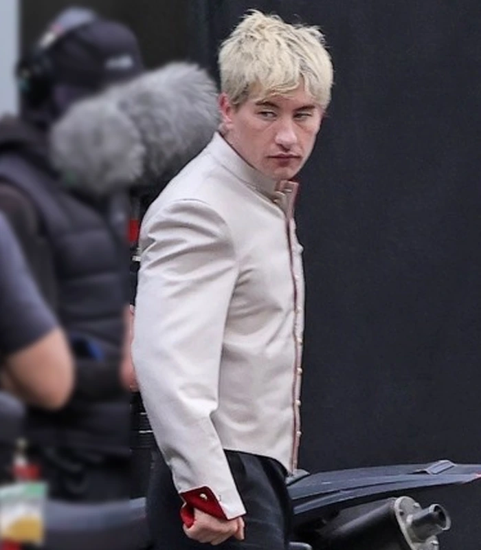 Barry Keoghan Crime 101 Movie Ormon White Jacket