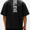 Beleive Black Leather Shirt