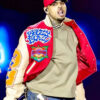Breezy Bowl XX Tour Chris Brown Patches Varsity Bomber Jacket