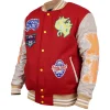 Chris Brown concert-inspired varsity jacket with premium embroidered detailing