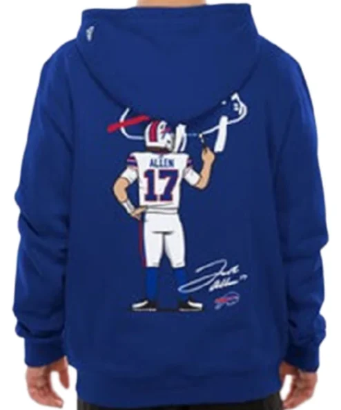 Buffalo Bills New Era Billustration Josh Allen Blue Hoodie For Sale