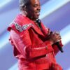 Busta Rhymes ESPY Awards Red Crocodile Leather Jacket