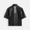 Buy Beleive In Yourself Oversized Black Leather Shirt