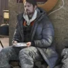 Buy Joel Kinnaman Ice Fall Grey Puffer Coat