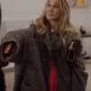 Carrie Bradshaw And Just Like That S02 Grey Check Coat For Sale