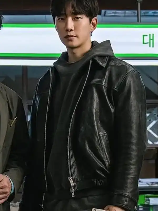 Cashero Kang Sang-woong Black Leather Jacket