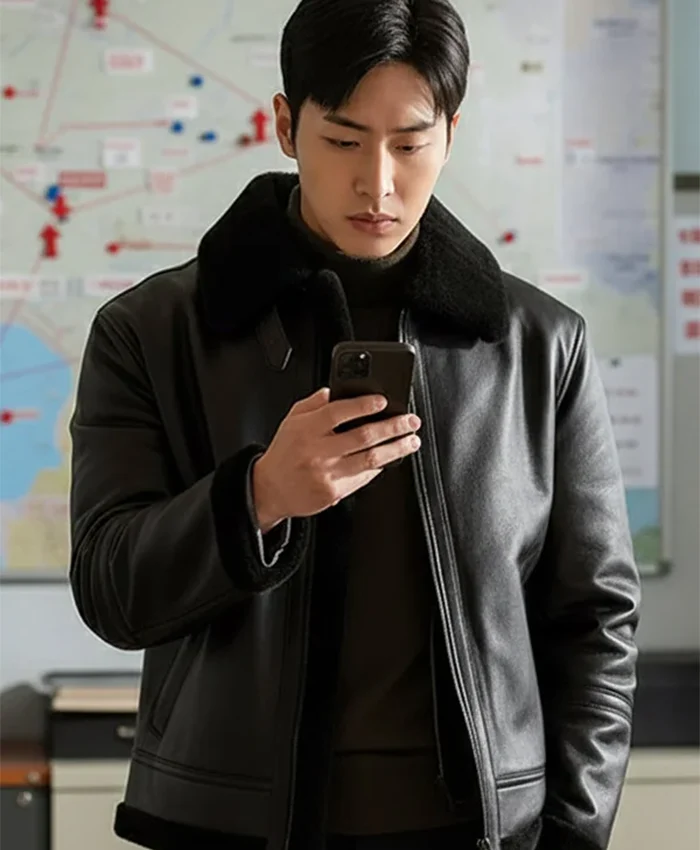 Cha Soo-yeol Queen Mantis SO1 Shearling Jacket