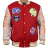 Breezy Bowl XX varsity jacket for men featuring a bold sporty streetwear aesthetic