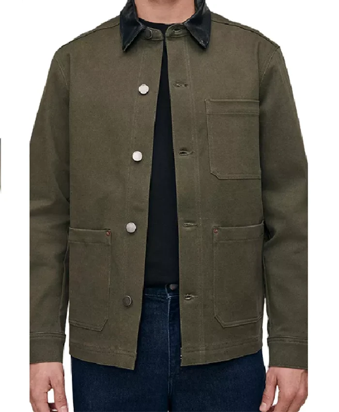 Colter Shaw Tracker S03 Olive Green Denim Jacket For Sale