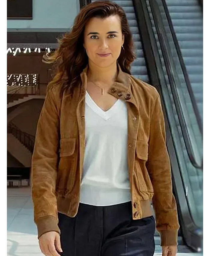 Cote de Pablo NCIS Tony and Ziva Brown Suede Jacket