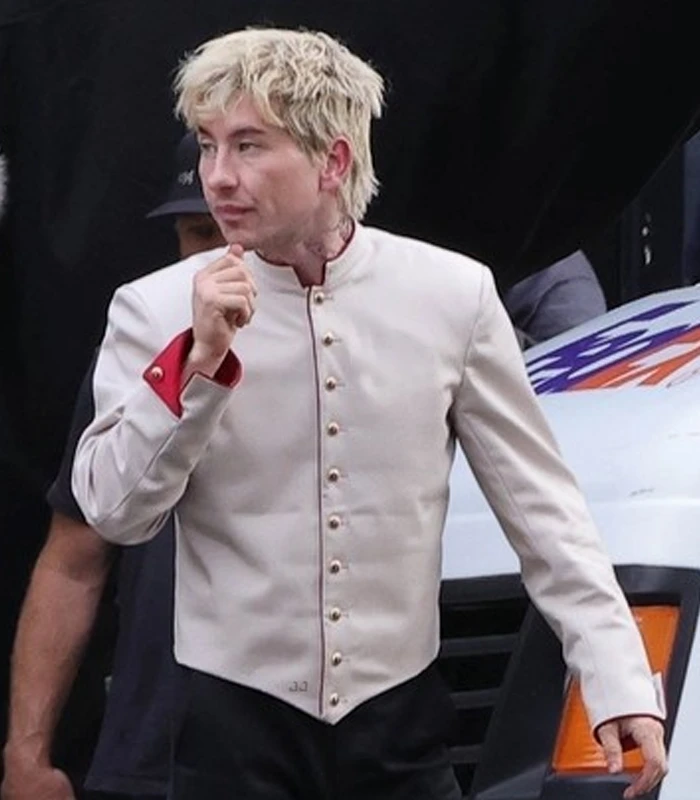 Crime 101 Barry Keoghan White Jacket