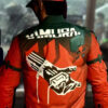 Cyberpunk 2077 Samurai Orange Leather Bomber Jacket