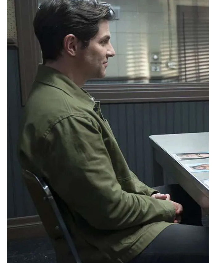 David Peck High Potential Green Cotton Jacket