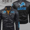 Detroit Lions Black Leather Jacket