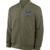 Detroit Lions Salute To Service Olive Bomber Jacket
