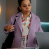 Doc Gina Walker Purple Wool Coat