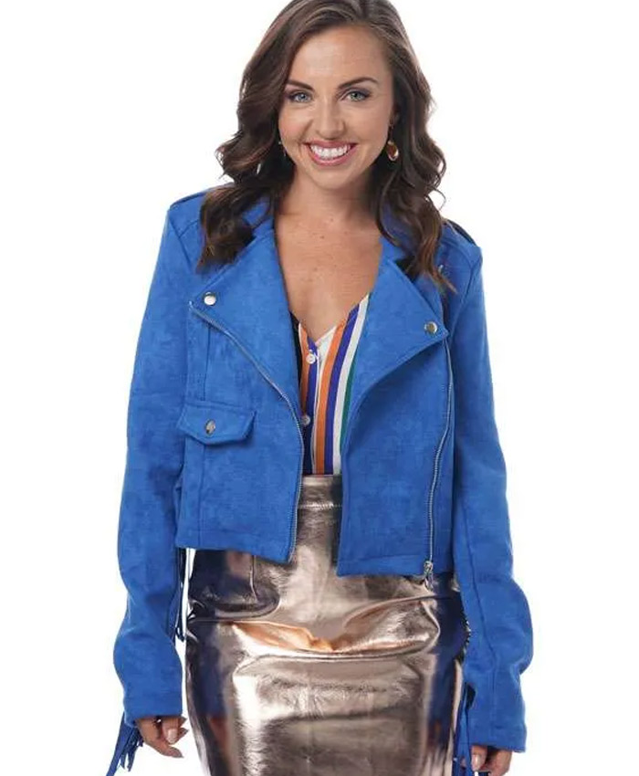 EastEnders Ruby Allen Blue Fringe Jacket