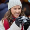 Eden Sher A Keller Christmas Vacation White Coat