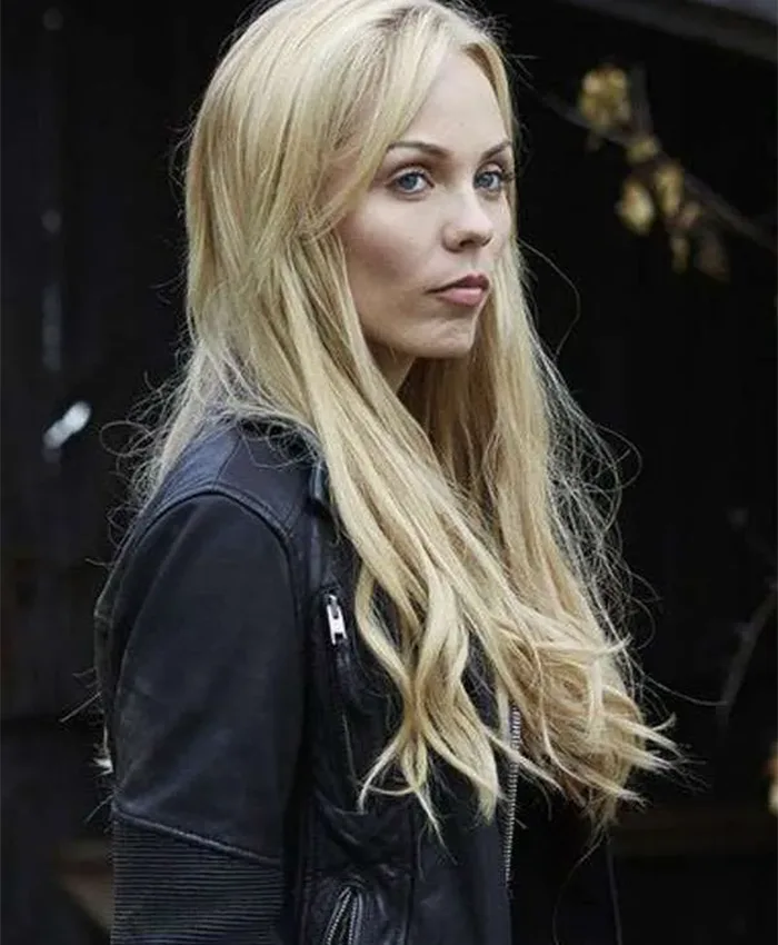 Elena Michaels Bitten S02 Black Leather Jacket For Sale