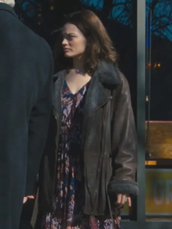 Ella McCay Emma Mackey Leather Jacket