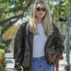 Elsa Hosk LA Brown Leather Jacket For Sale