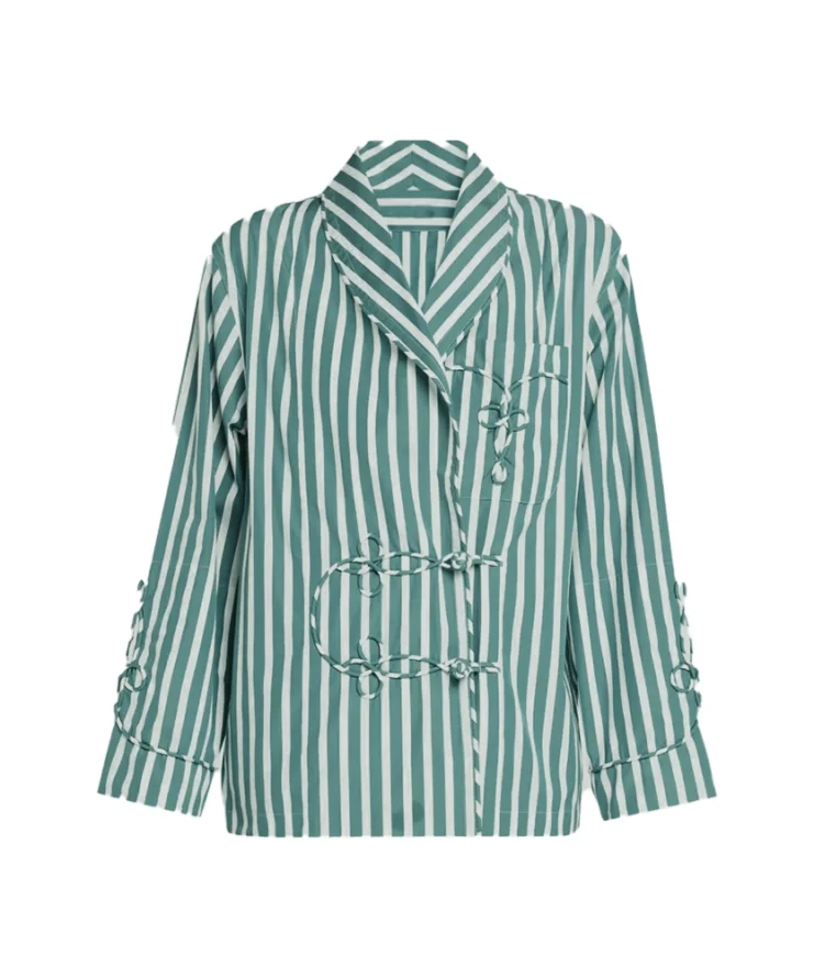 Emily in Paris Emily Cooper Geen and White Blazer