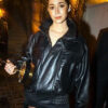 Emmy Awards Afterparty 2025 Cristin Milioti Oversized Black Leather Jacket