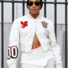 Fashion Show 2025 Jordan Chiles Varsity Jacket