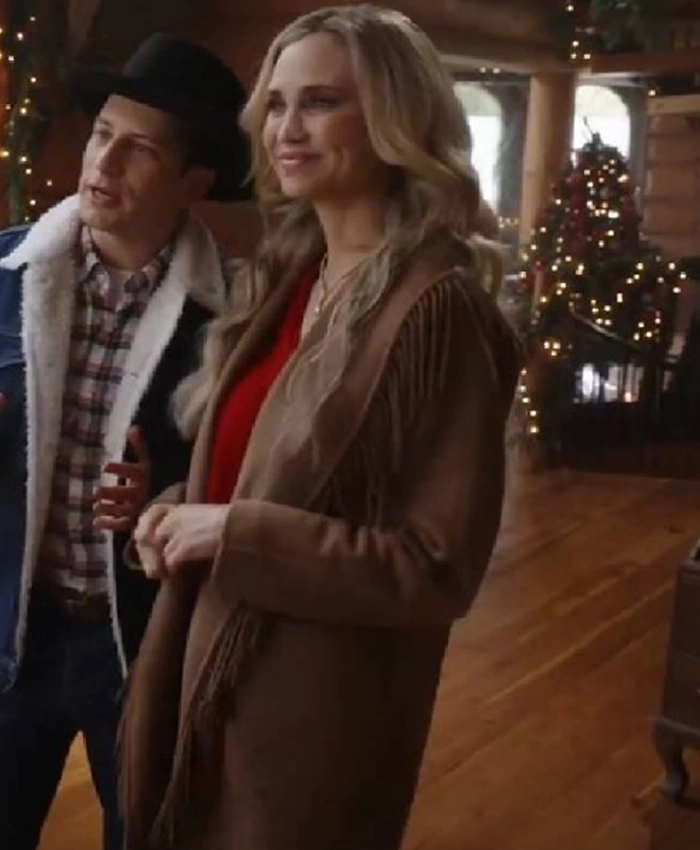 Fiona Gubelmann A Royal Montana Christmas Fringe Coat For Sale