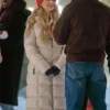 Fiona Gubelmann A Royal Montana Christmas White Puffer Coat For Sale