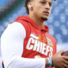 Footballer Patrick Mahomes Kansas City Chiefs Red Hooded Vest