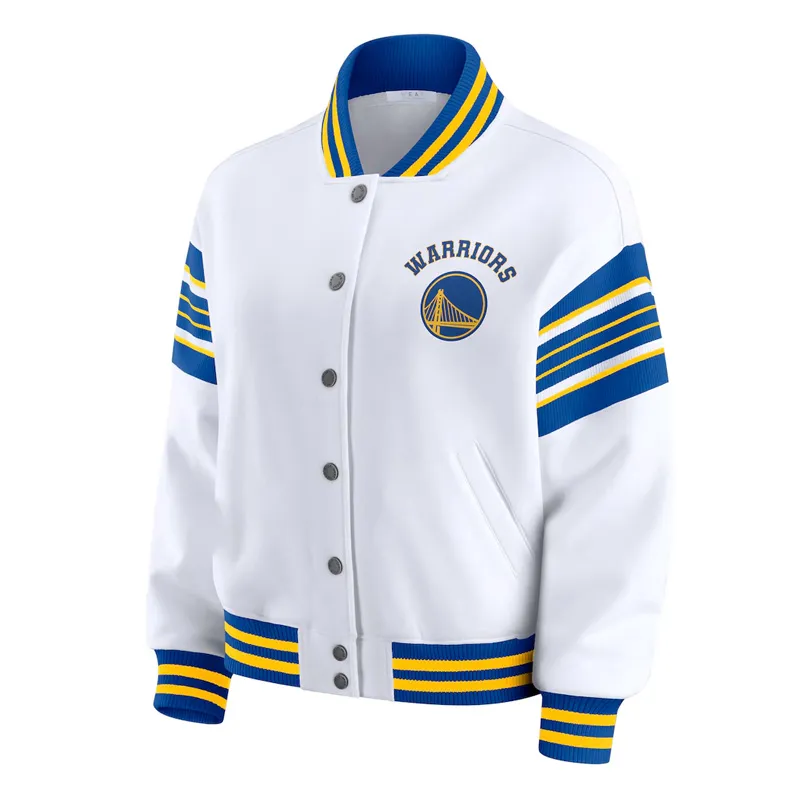 Golden State Warriors stripe Fleece Jacket