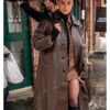 Hal and Harper Event Harper Distressed Brown Leather Coat