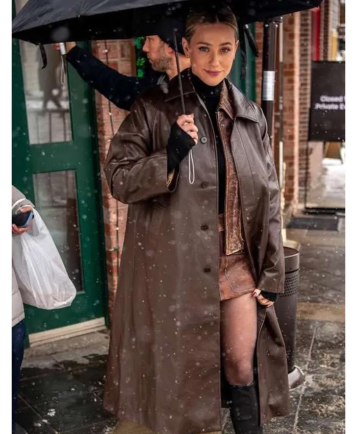 Hal and Harper Event Harper Distressed Brown Leather Coat