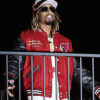 Halftime Show 2025 Lil Jon Red and Black Varsity Jacket