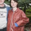 Hamnet Jessie Buckley Red Leather Jacket