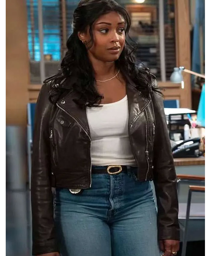 High Potential Daphne Forrester Brown Leather Jacket