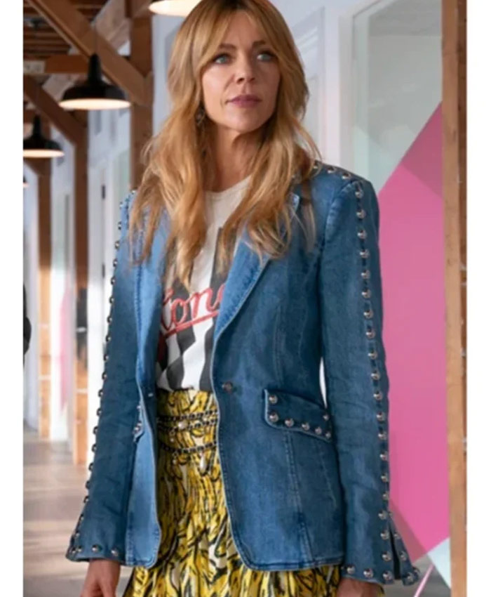 High Potential Morgan Gillory Studded Denim Blazer