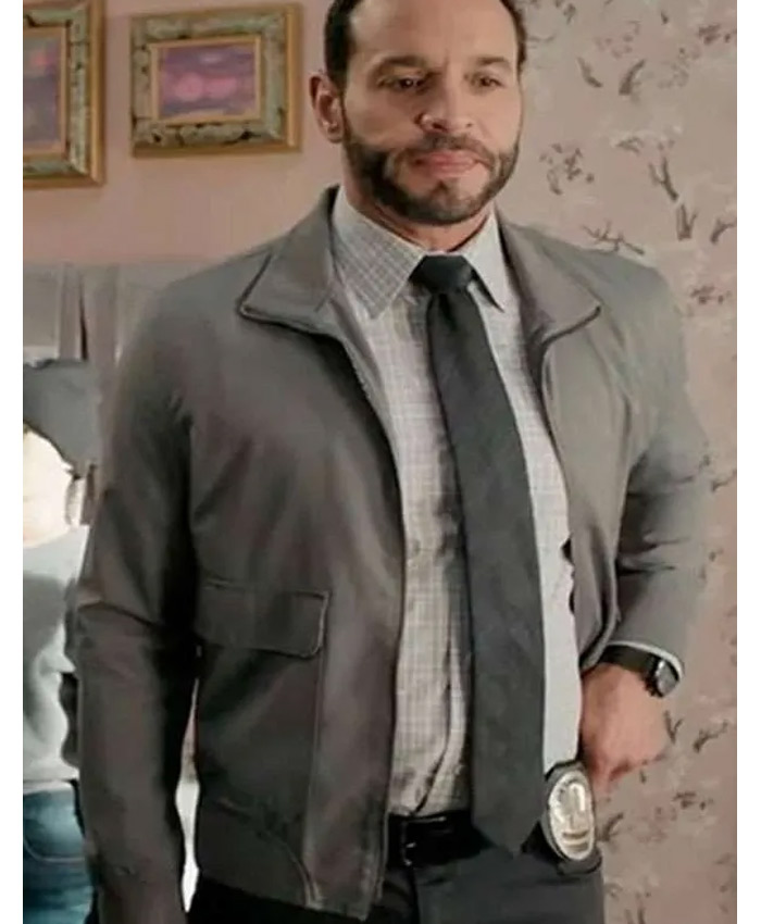 High Potential S02 Daniel Sunjata Grey Bomber Jacket