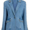 High Potential S02 Kaitlin Olson Blue Denim Studded Blazer