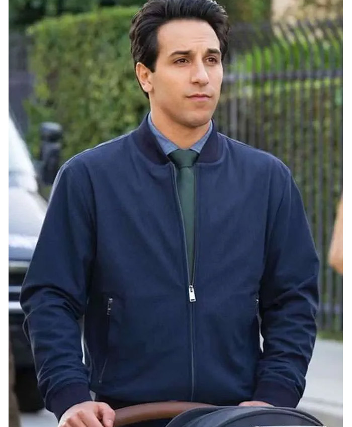 High Potential Series Deniz Akdeniz Blue Bomber Jacket