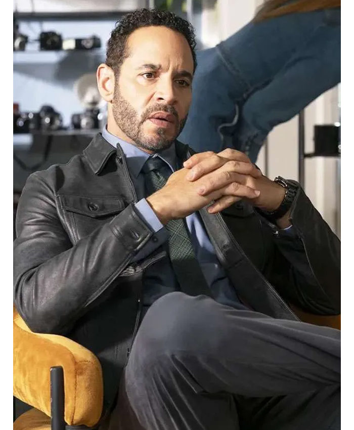 High Potential Series S02 Daniel Sunjata Black Leather Jacket