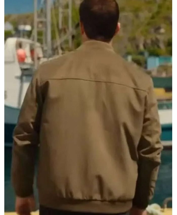 Hudson & Rex Luke Roberts Olive Green Suede Bomber Jacket