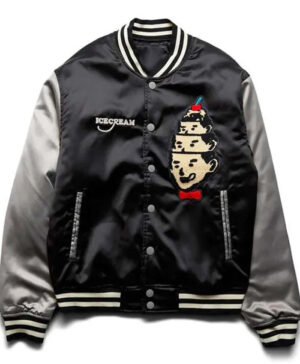 Ice Cream Satin Varsity Jacket